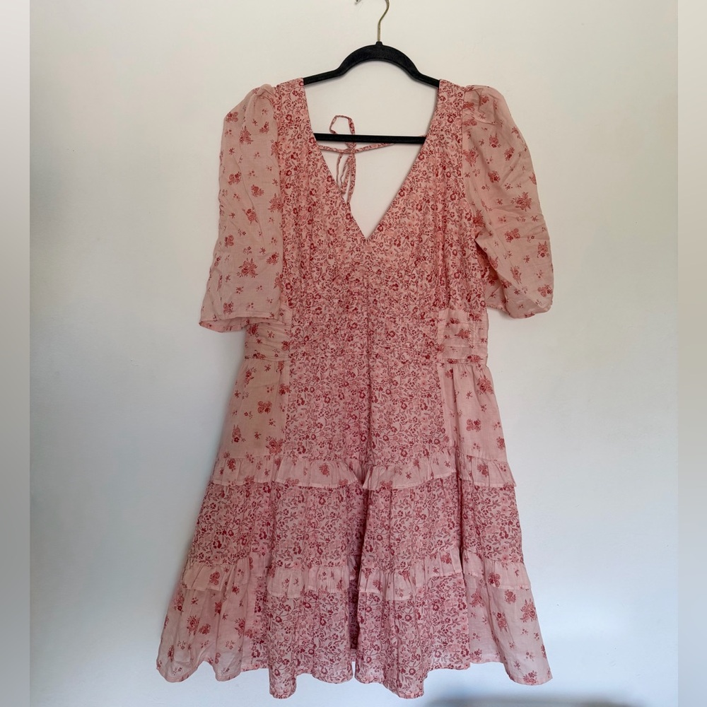 American Eagle Floral Pink Ruffle Dress - XL - Picture 2 of 9